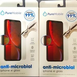 PureMobile iPhone XR Anti-Microbial Invisible Shield Glass 2 Pack